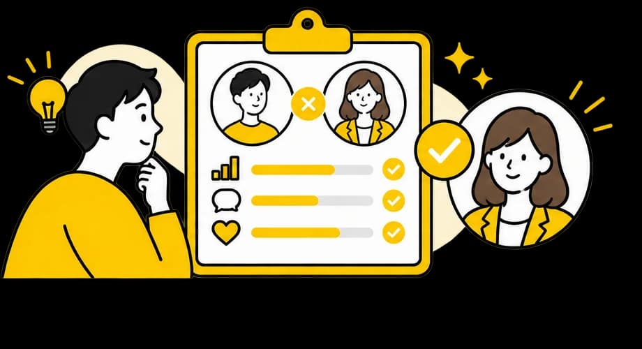 コーチとの一致ポイントが表示されているイメージ
