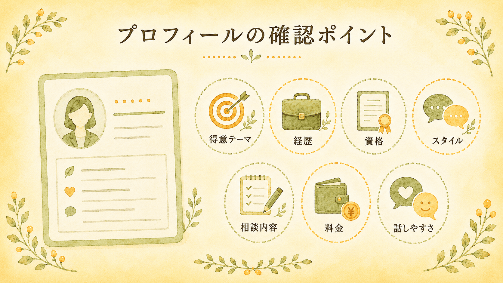 コーチのプロフィールで確認したい7つのポイント
