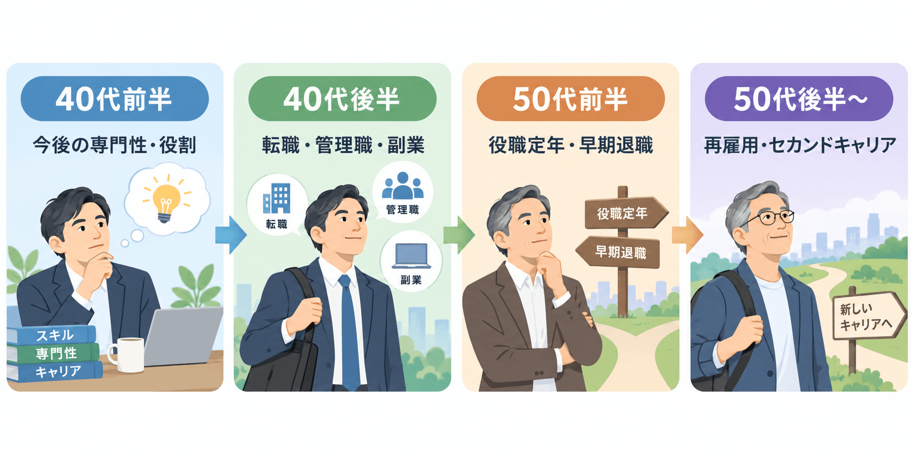 40代と50代でキャリアの悩みはどう変わる?