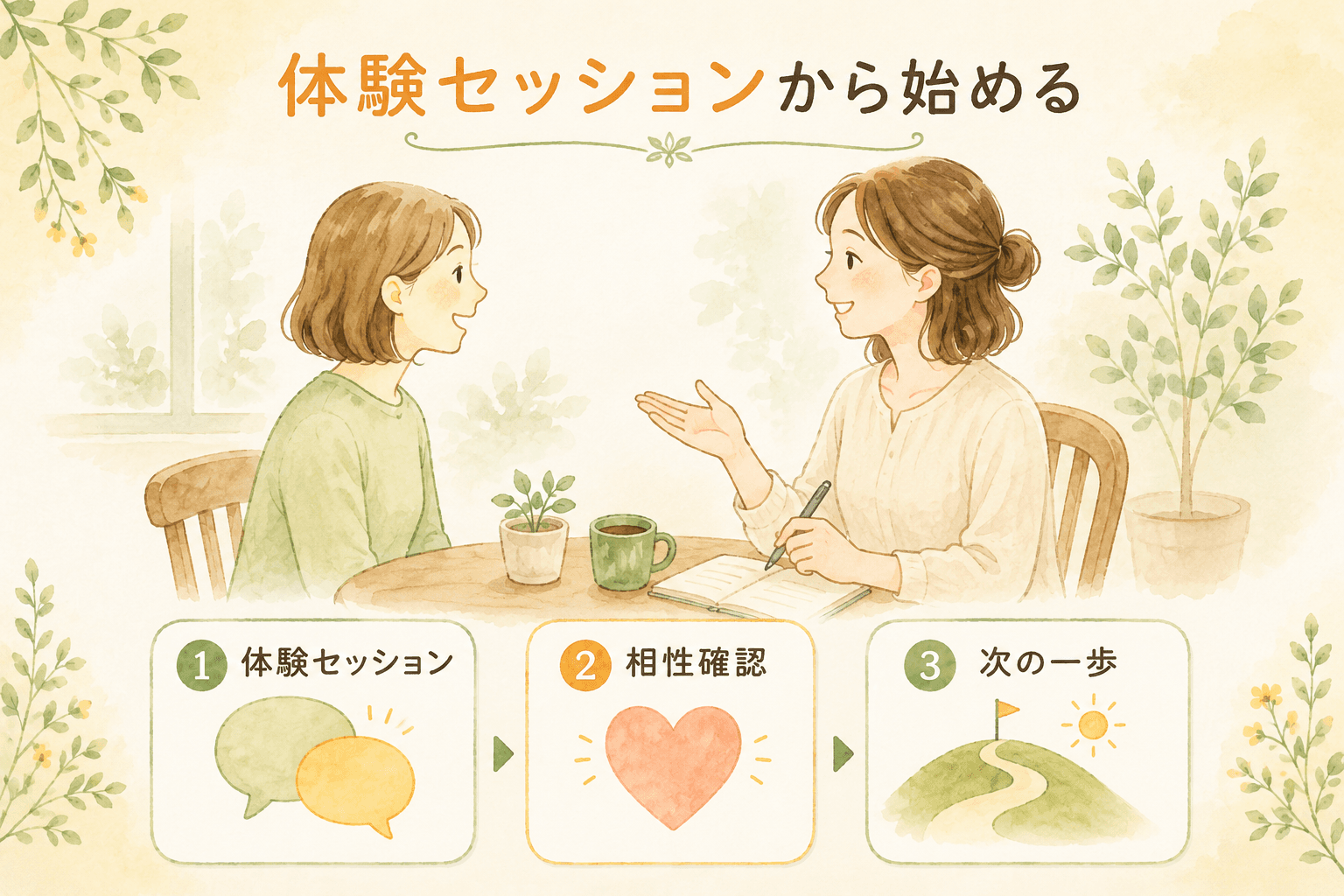 体験セッションは最初のクライアントと出会う入口になる