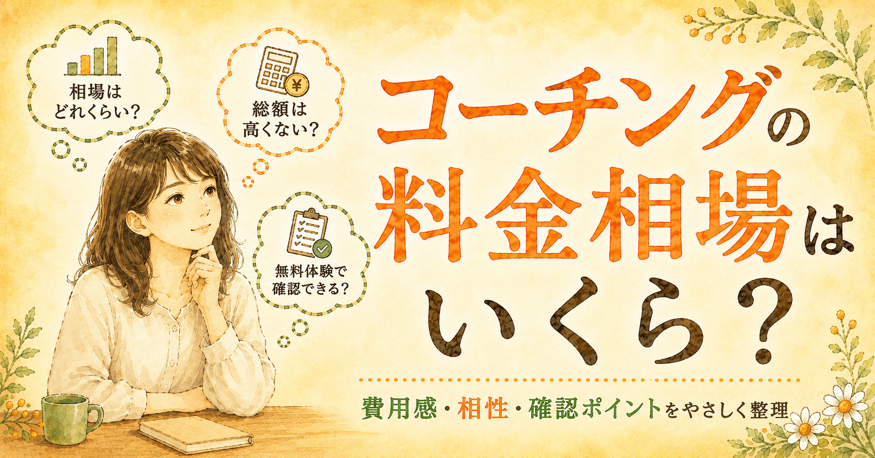 コーチングの料金相場はいくら?無料体験から始めるメリットも解説