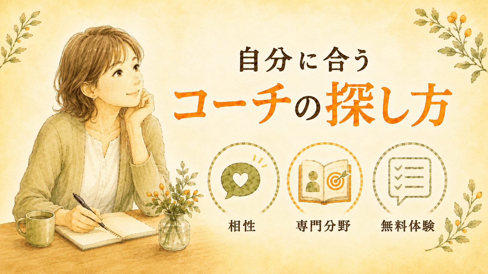 自分に合うコーチの探し方|相性・専門分野・無料体験で見るポイント