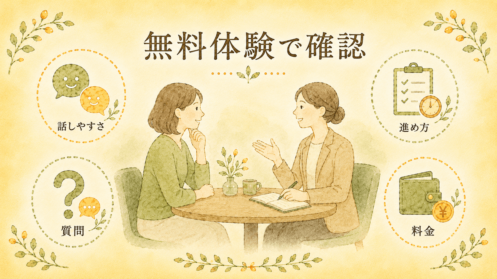 無料体験では継続前に確認したい4つのこと