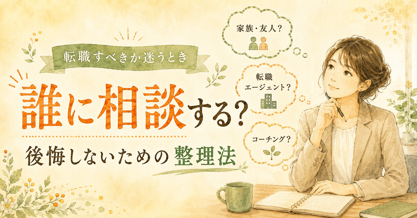 転職すべきか迷うとき誰に相談する?後悔しないための整理法