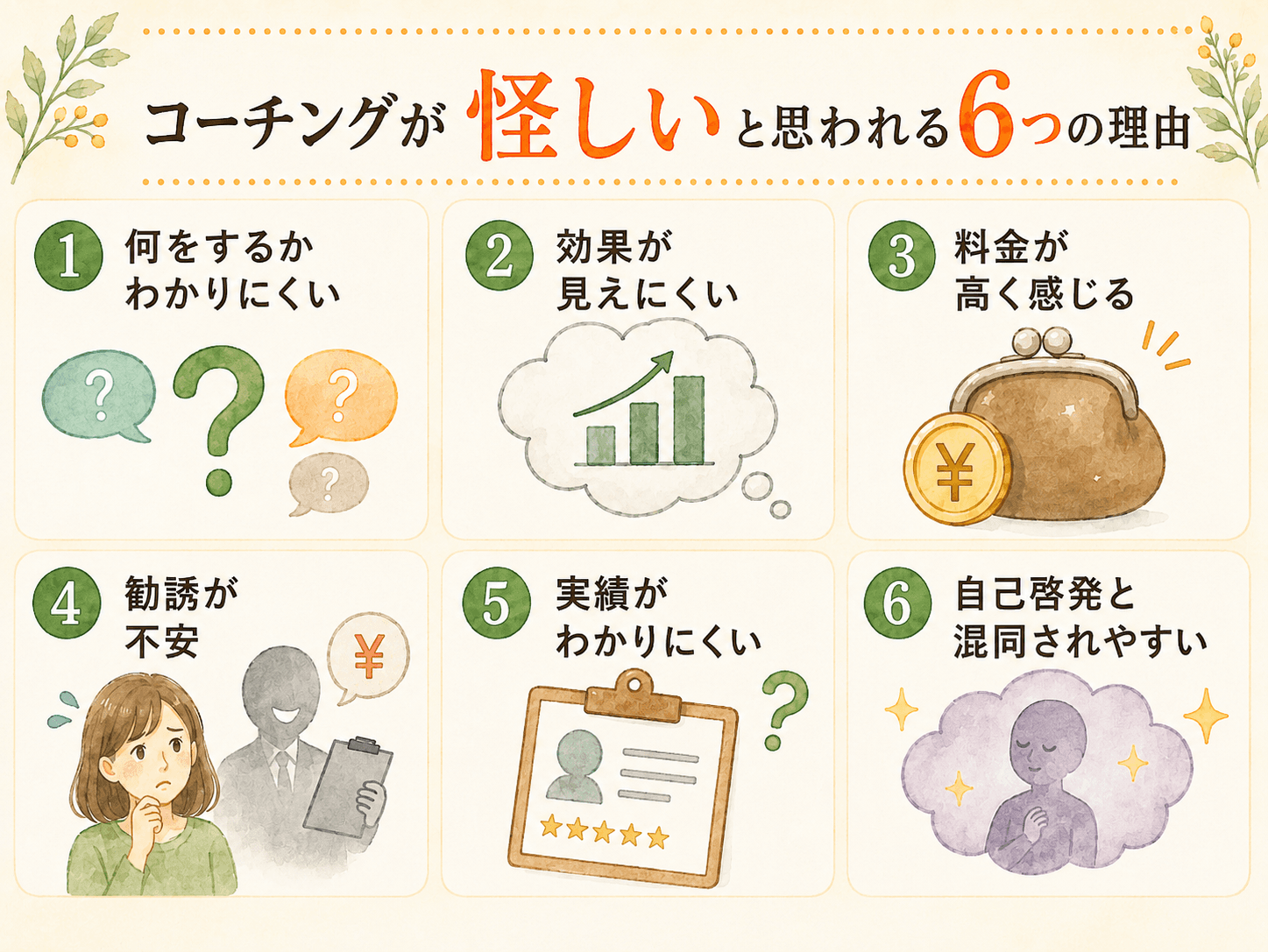 コーチングが怪しいと思われる6つの理由