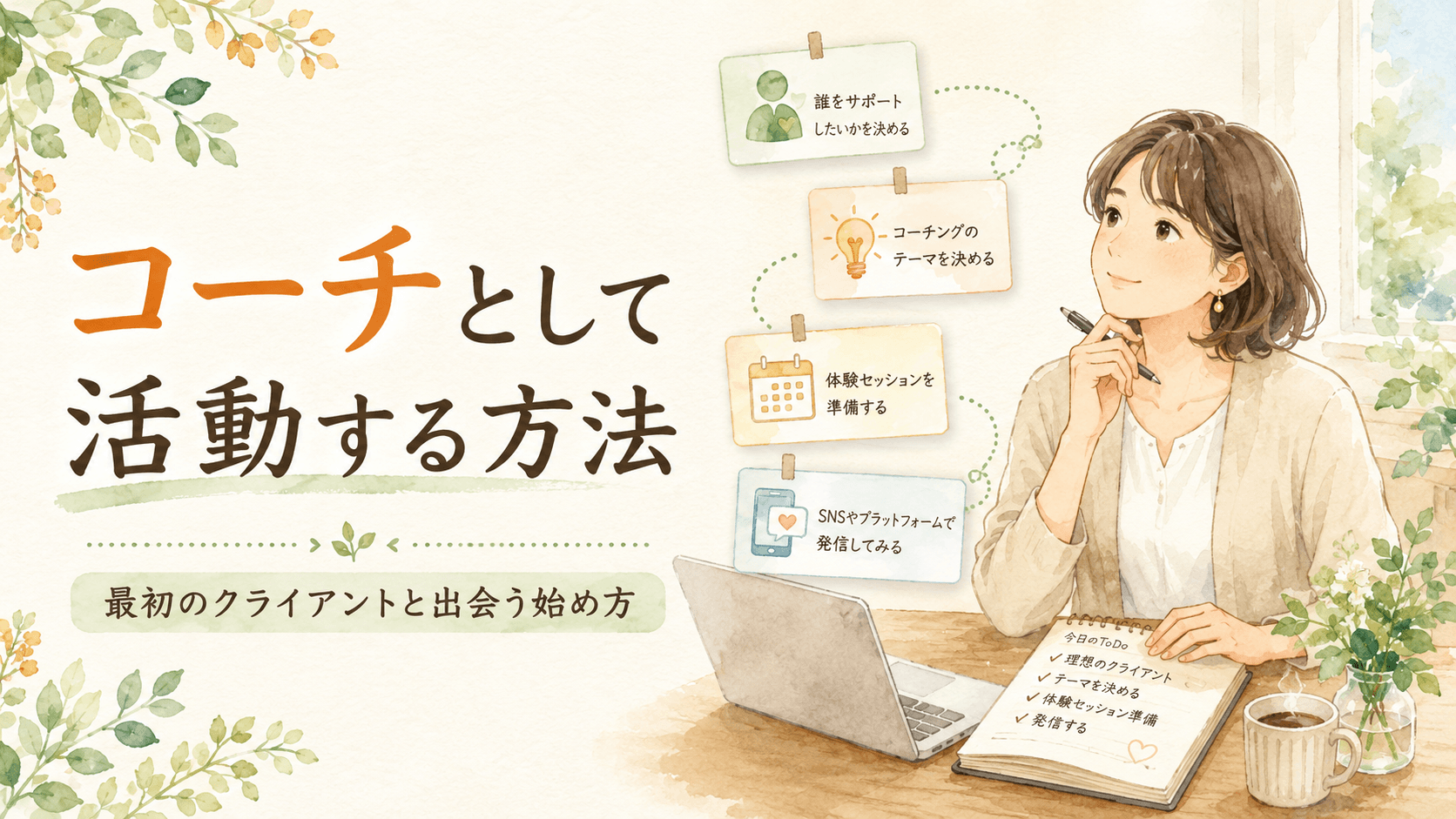 コーチとして活動する方法|学んだあとに最初のクライアントと出会うための始め方